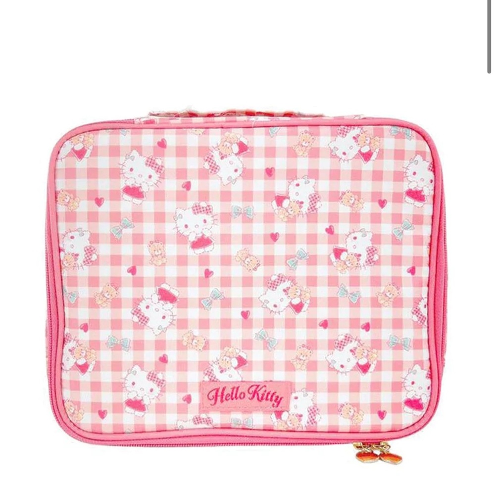 Hello kitty gingham travel tote